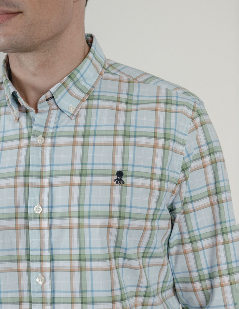 Camisa casual manga larga para hombre 2