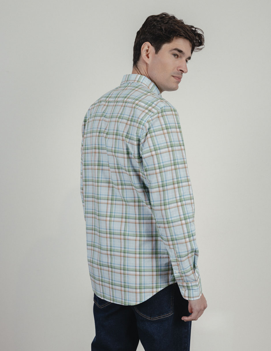 Camisa casual manga larga para hombre 3