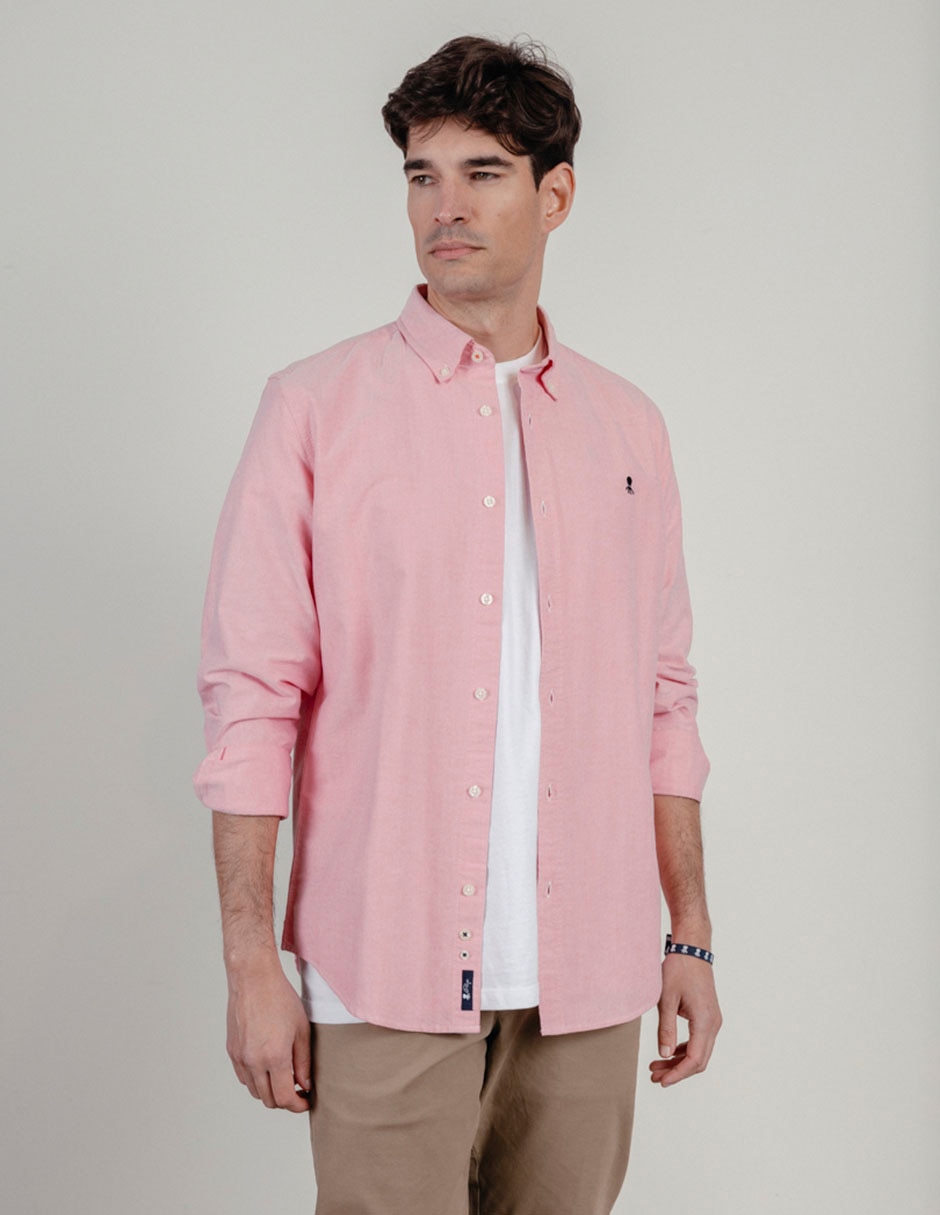 Camisa casual de algodón manga larga para hombre 2