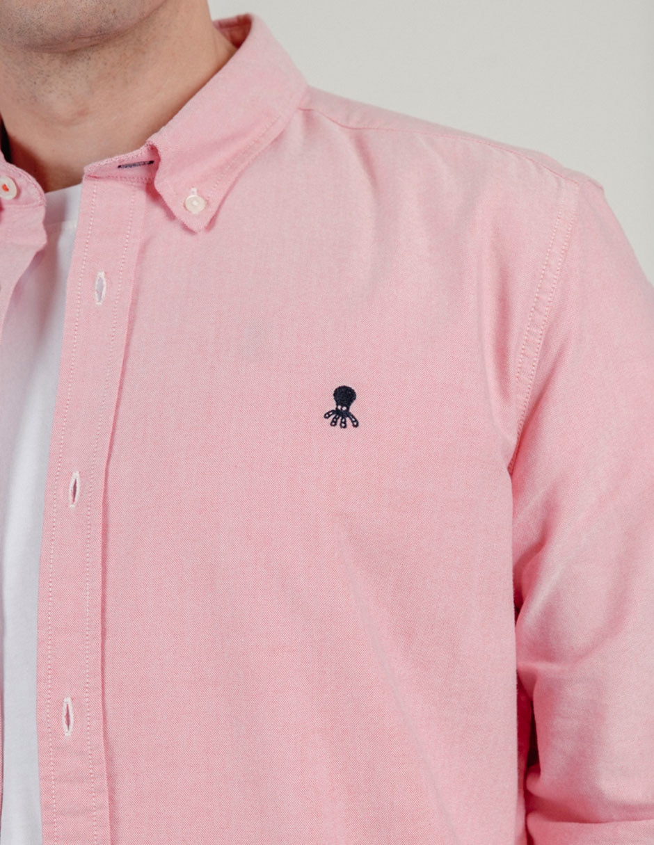 Camisa casual de algodón manga larga para hombre 4