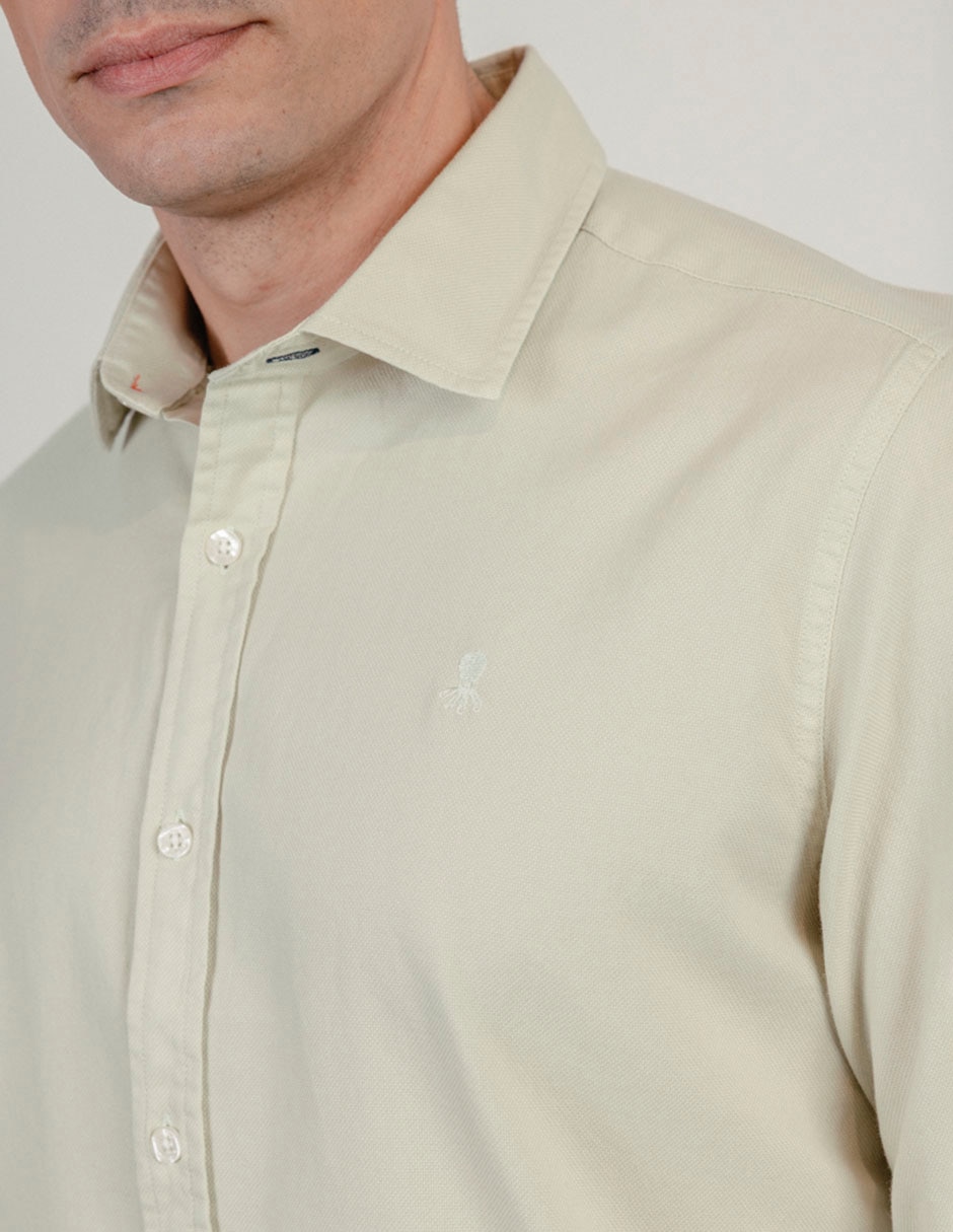 Camisa casual de algodón manga larga para hombre 3