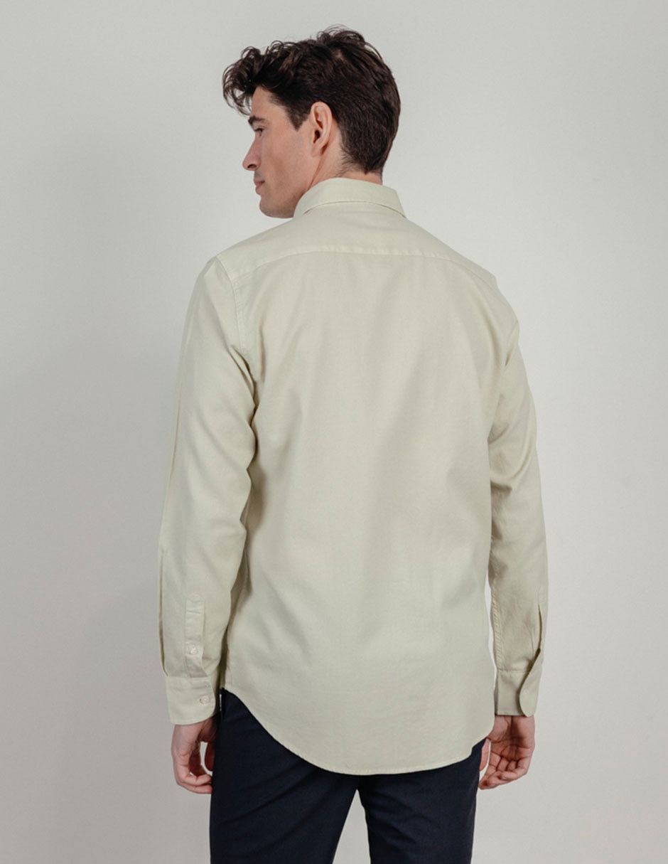 Camisa casual de algodón manga larga para hombre 4