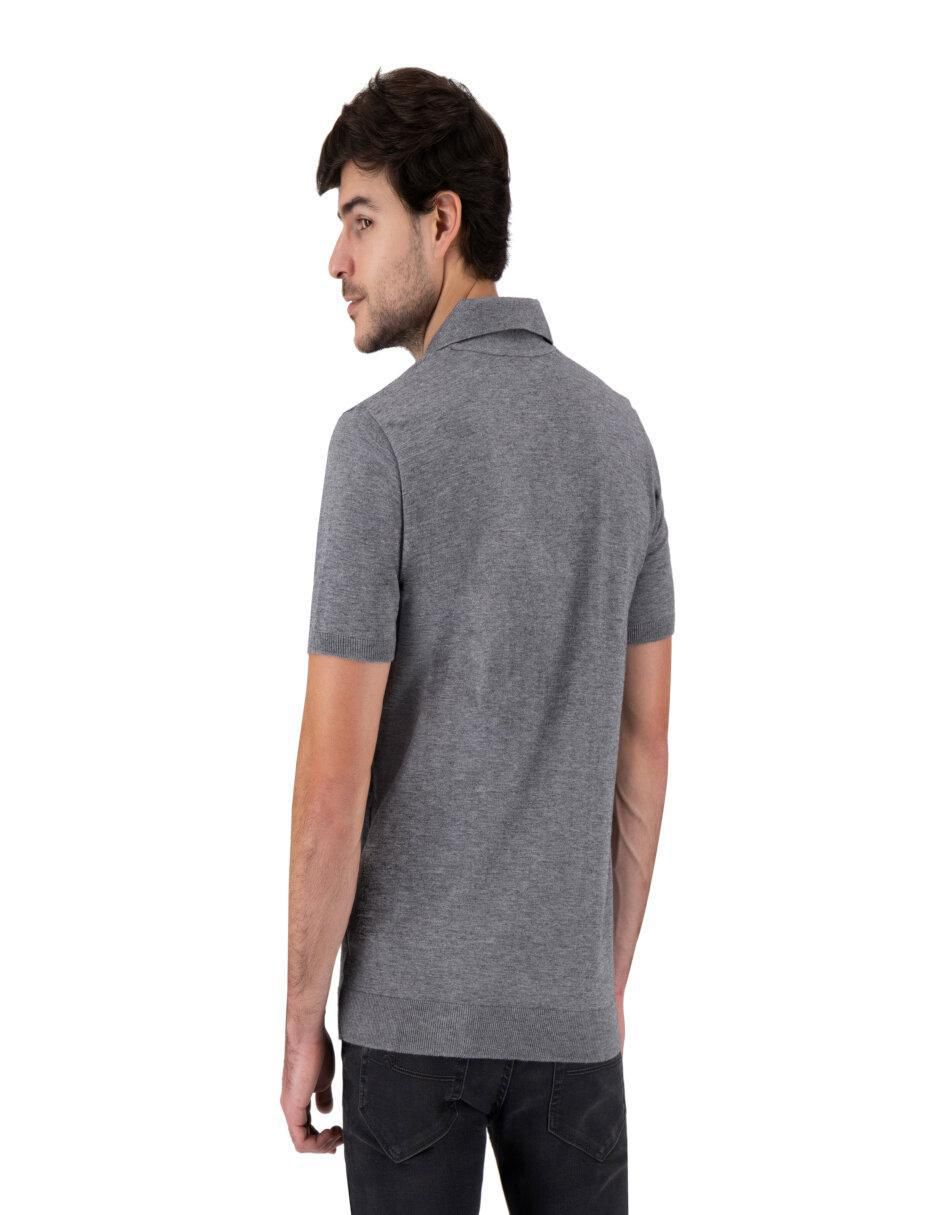 Playera tipo polo tejido de punto para hombre 4
