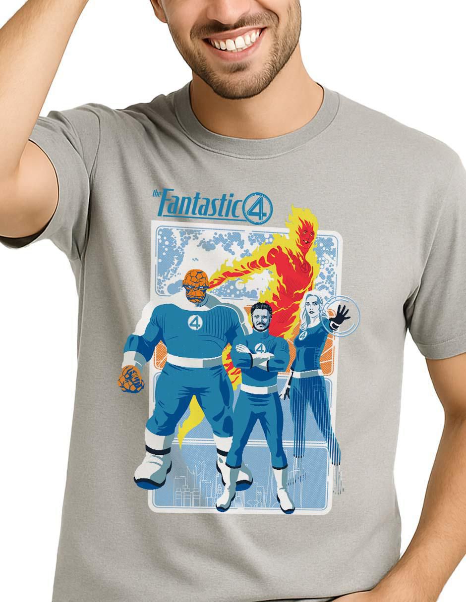 Playera los 4 fantásticos cuello redondo para hombre 3