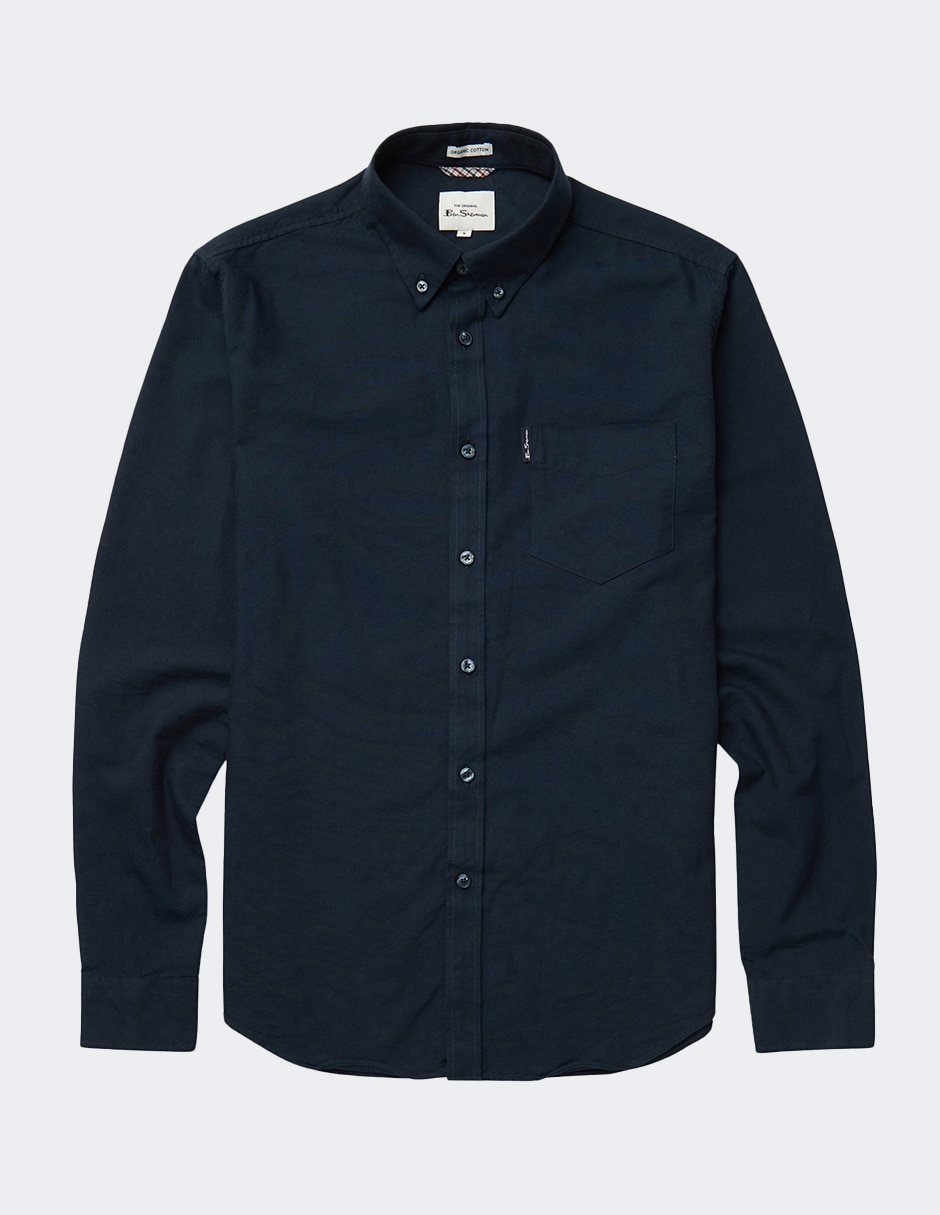 Camisa business casual de algodón manga larga para hombre 5
