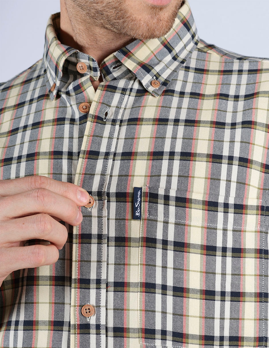 Camisa business casual de algodón manga larga para hombre 3