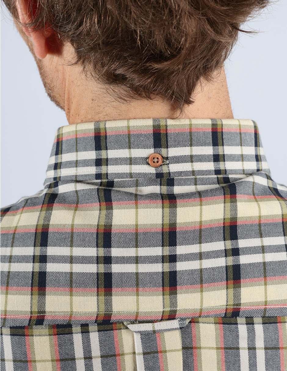 Camisa business casual de algodón manga larga para hombre 4