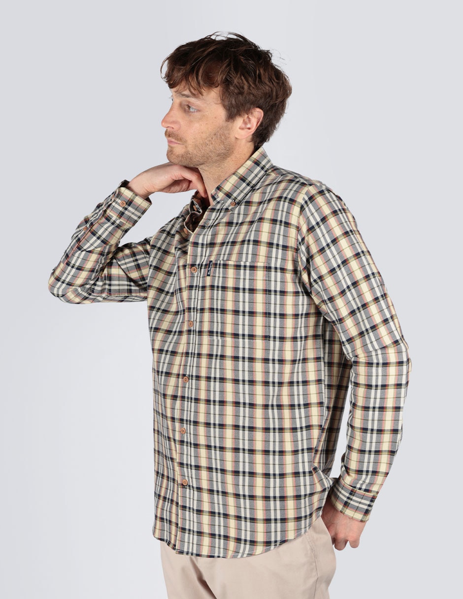 Camisa business casual de algodón manga larga para hombre 5