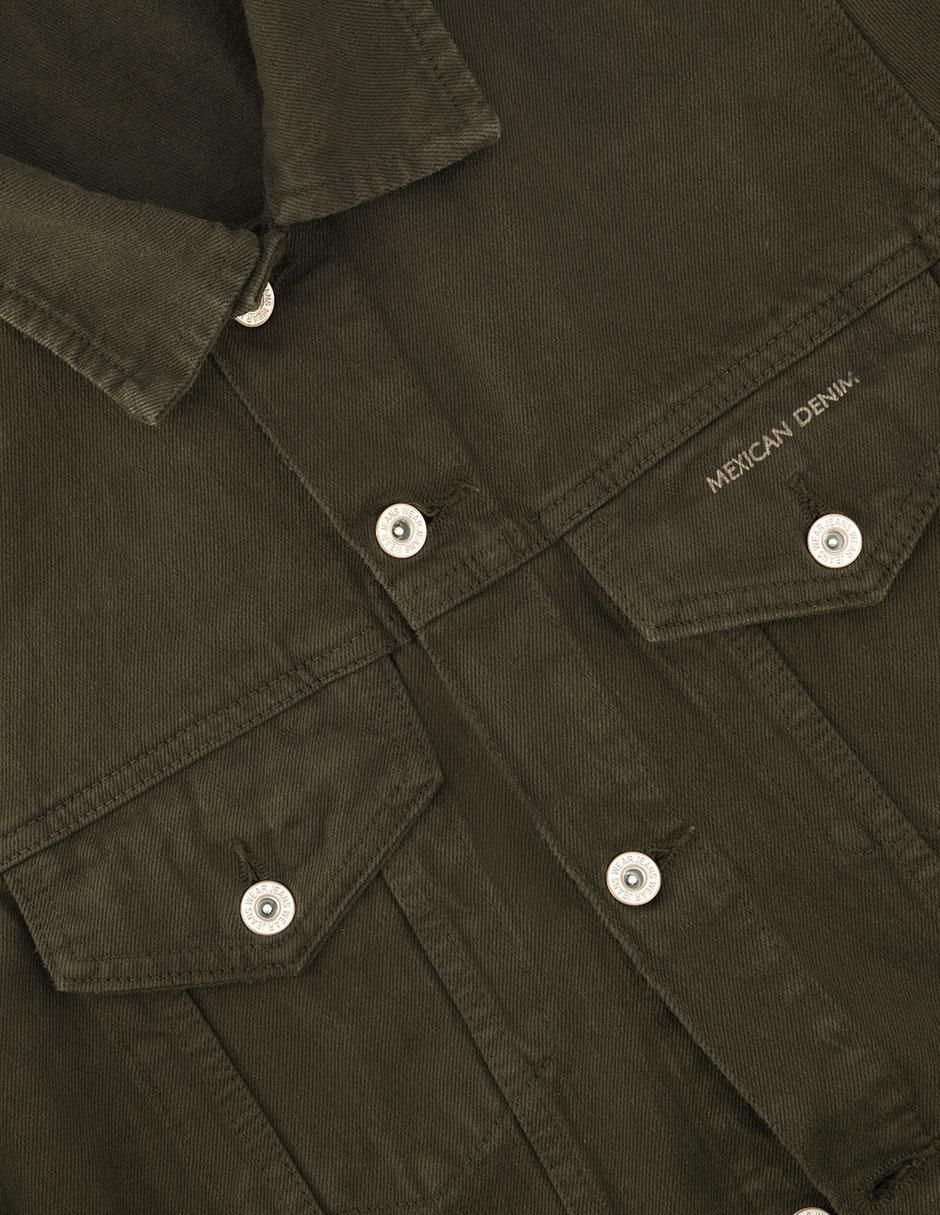 Set chamarra denim de mezclilla con bolsillos para hombre 8