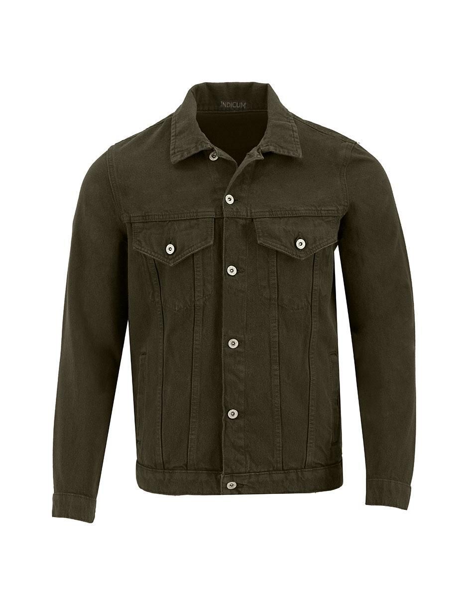 Set chamarra denim de mezclilla con bolsillos para hombre 9