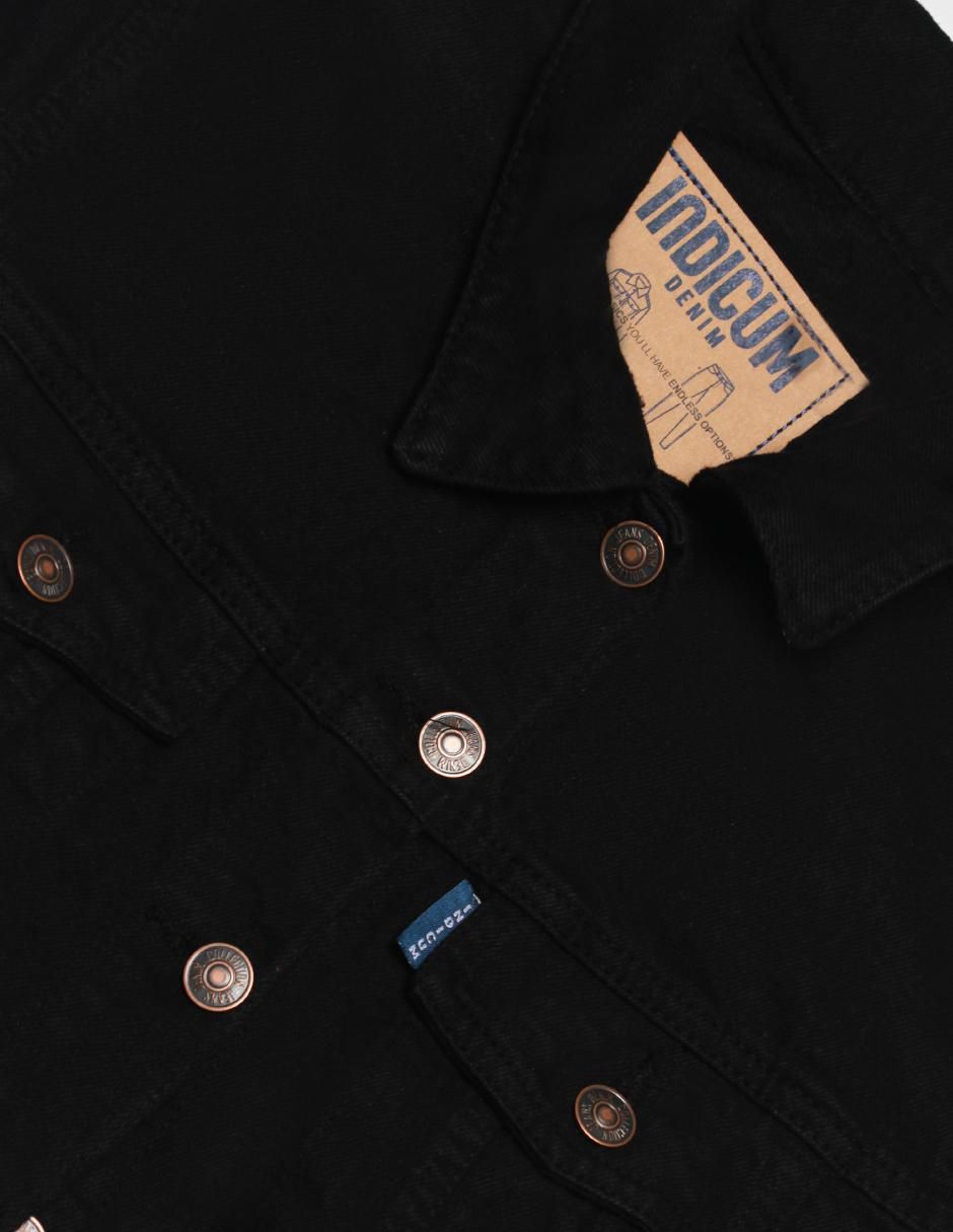 Set chamarra denim de mezclilla con bolsillos para hombre 3