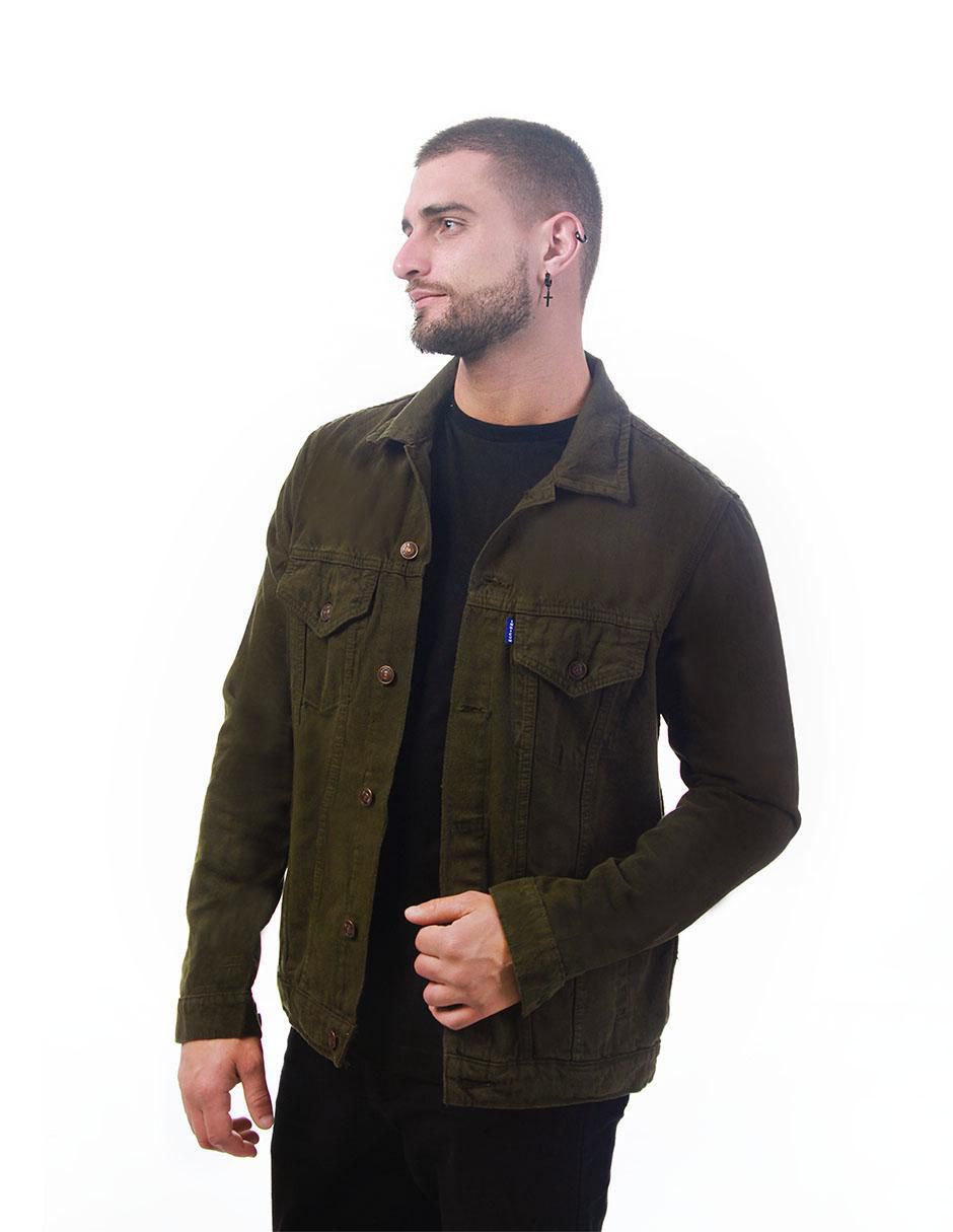 Set chamarra denim de mezclilla con bolsillos para hombre 7