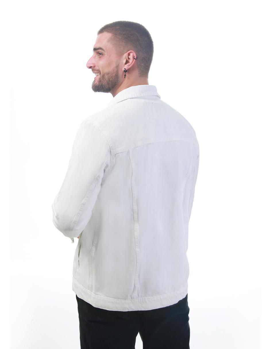 Chamarra denim de mezclilla con bolsillos para hombre 5