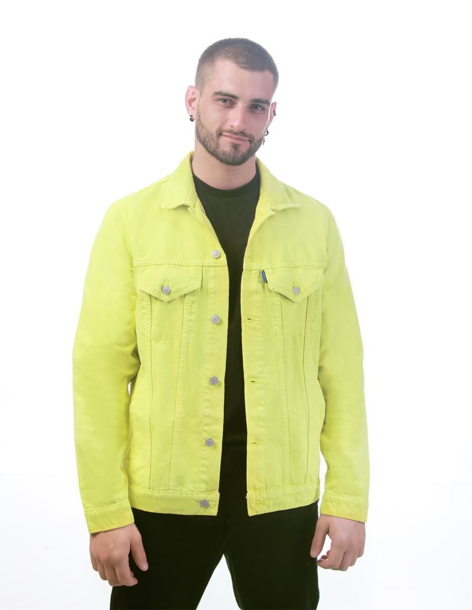 Chamarra denim Indicum Denim de mezclilla con bolsillos para