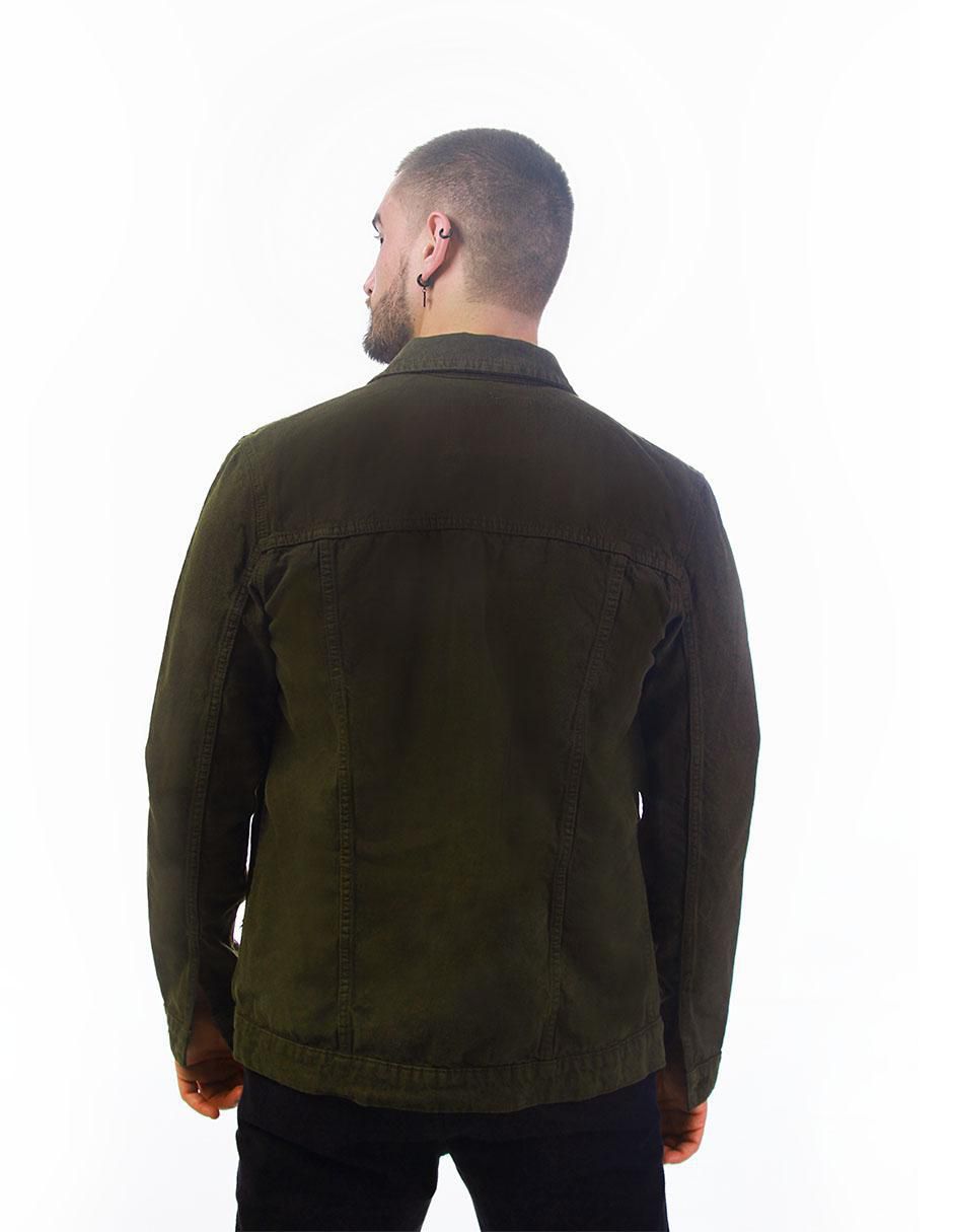 Chamarra denim de mezclilla con bolsillos para hombre 7