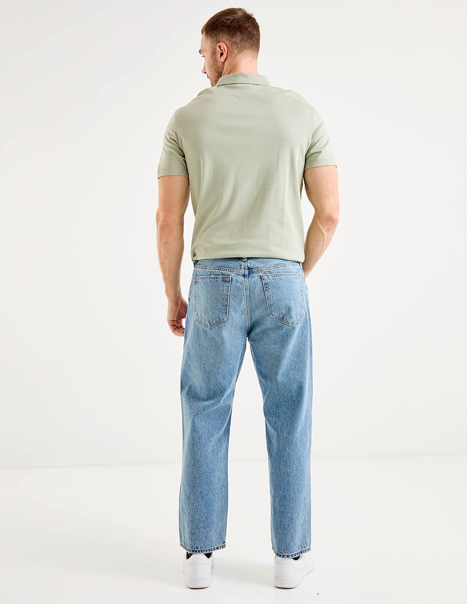 Jeans relaxed slim lavado medio para hombre 2