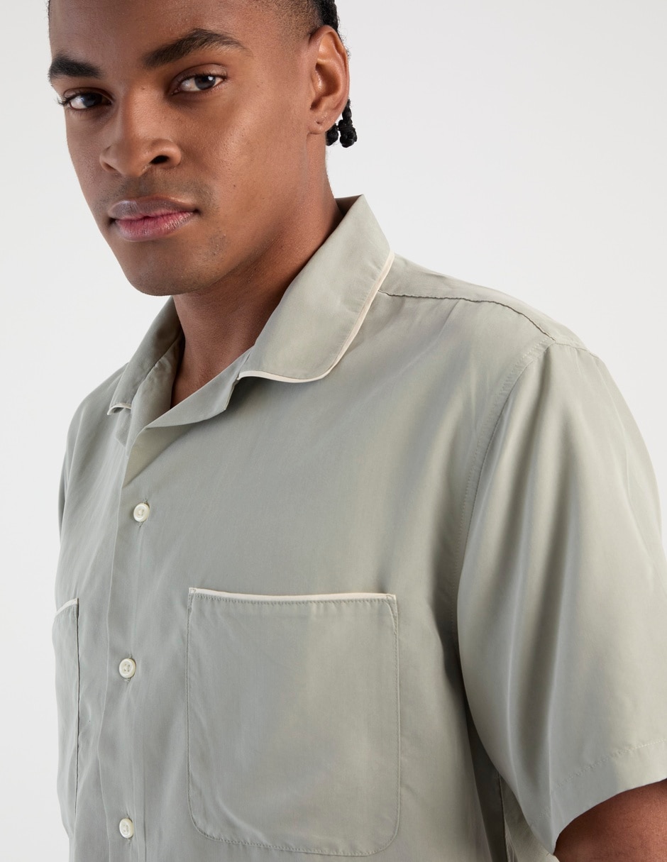 Camisa casual manga corta para hombre 4