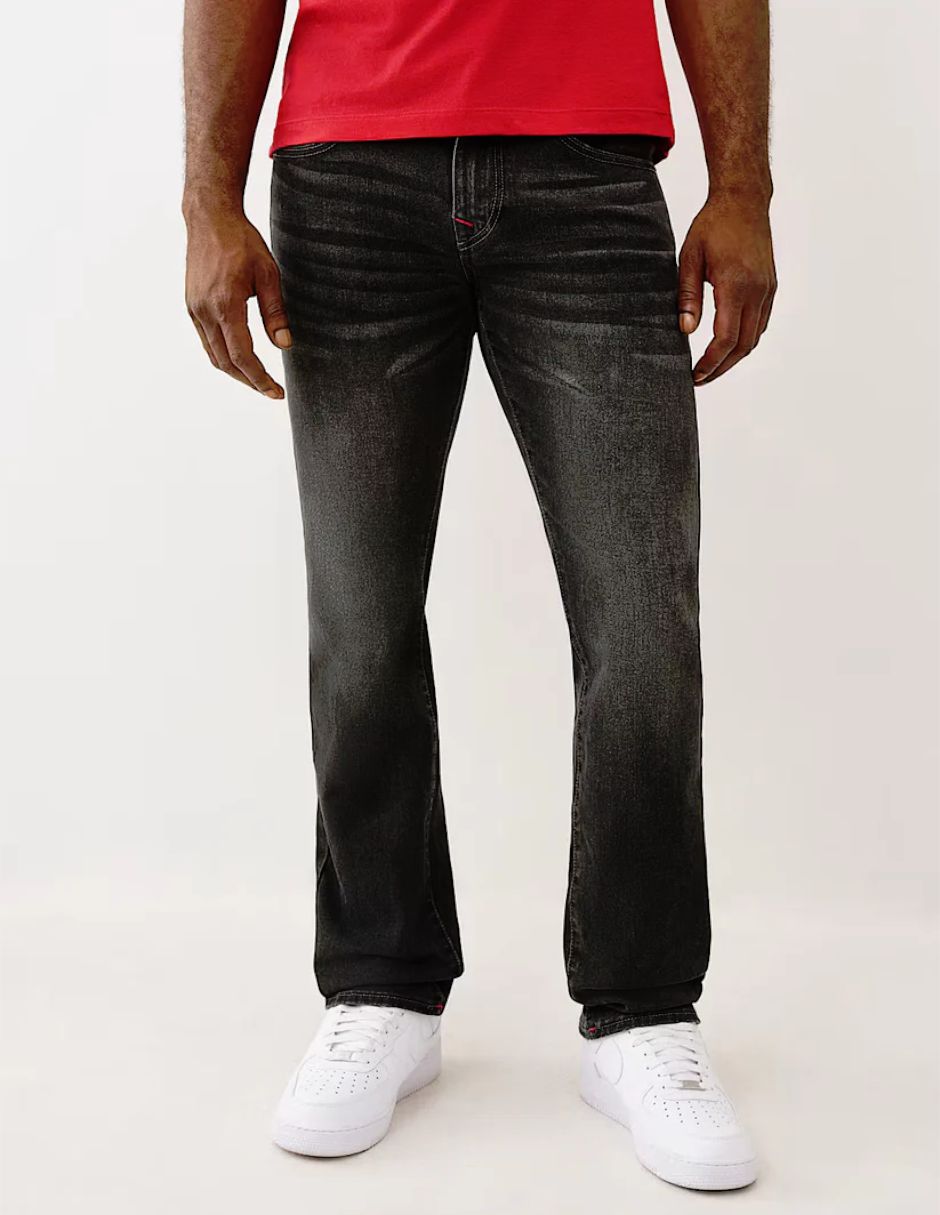 Jeans straight deslavado para hombre 2