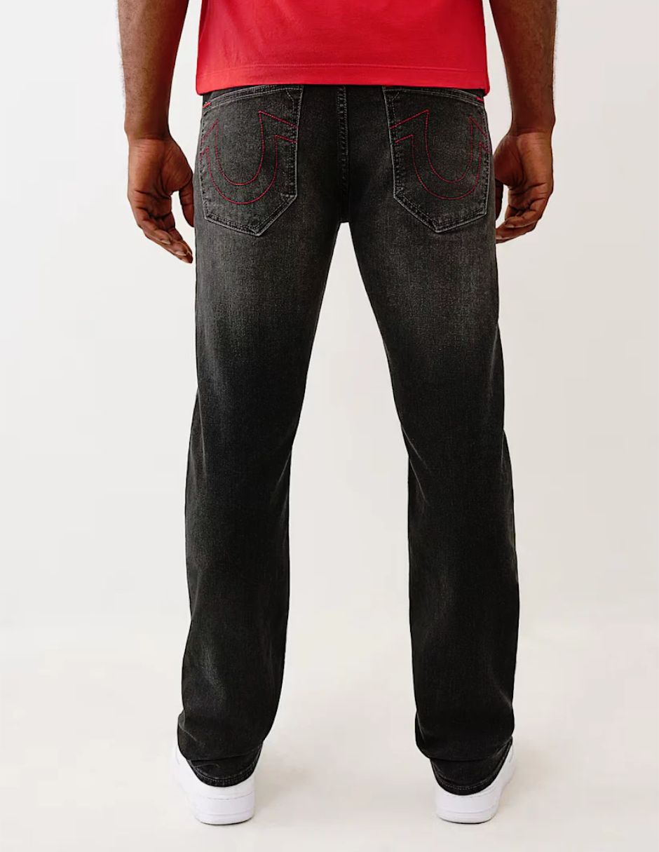 Jeans straight deslavado para hombre 4