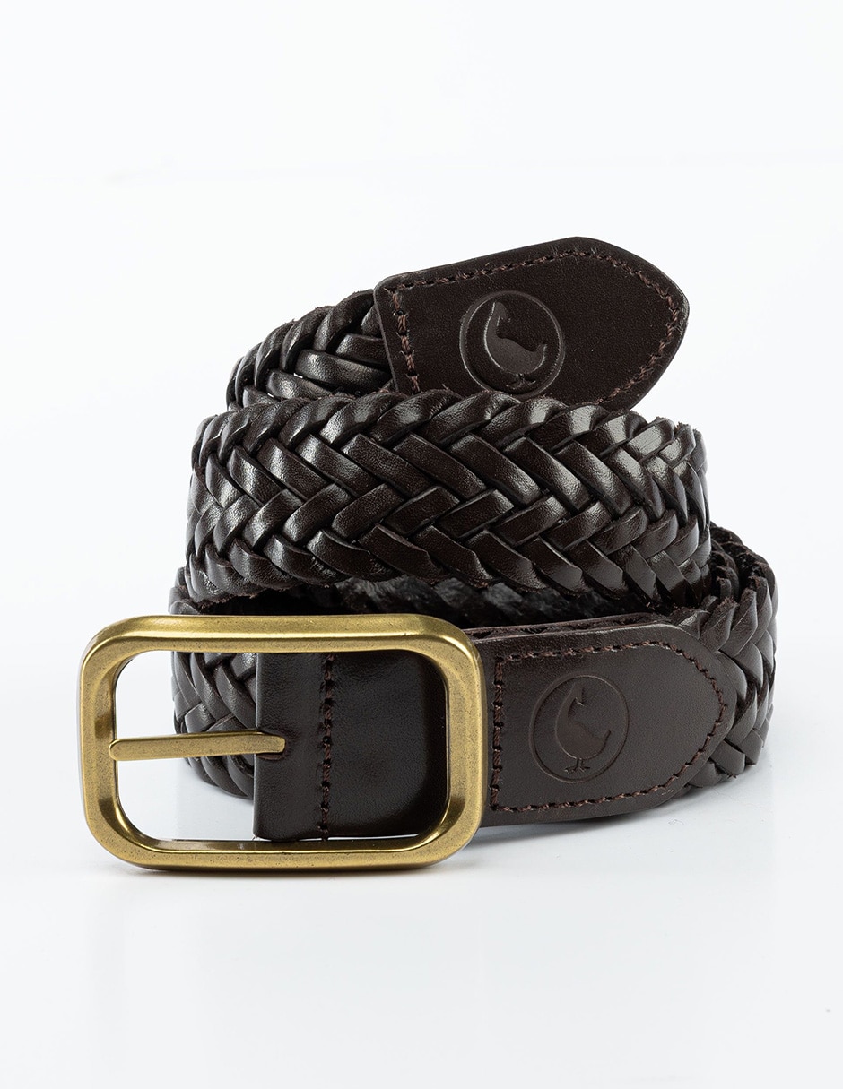 Cinturón de piel para hombre