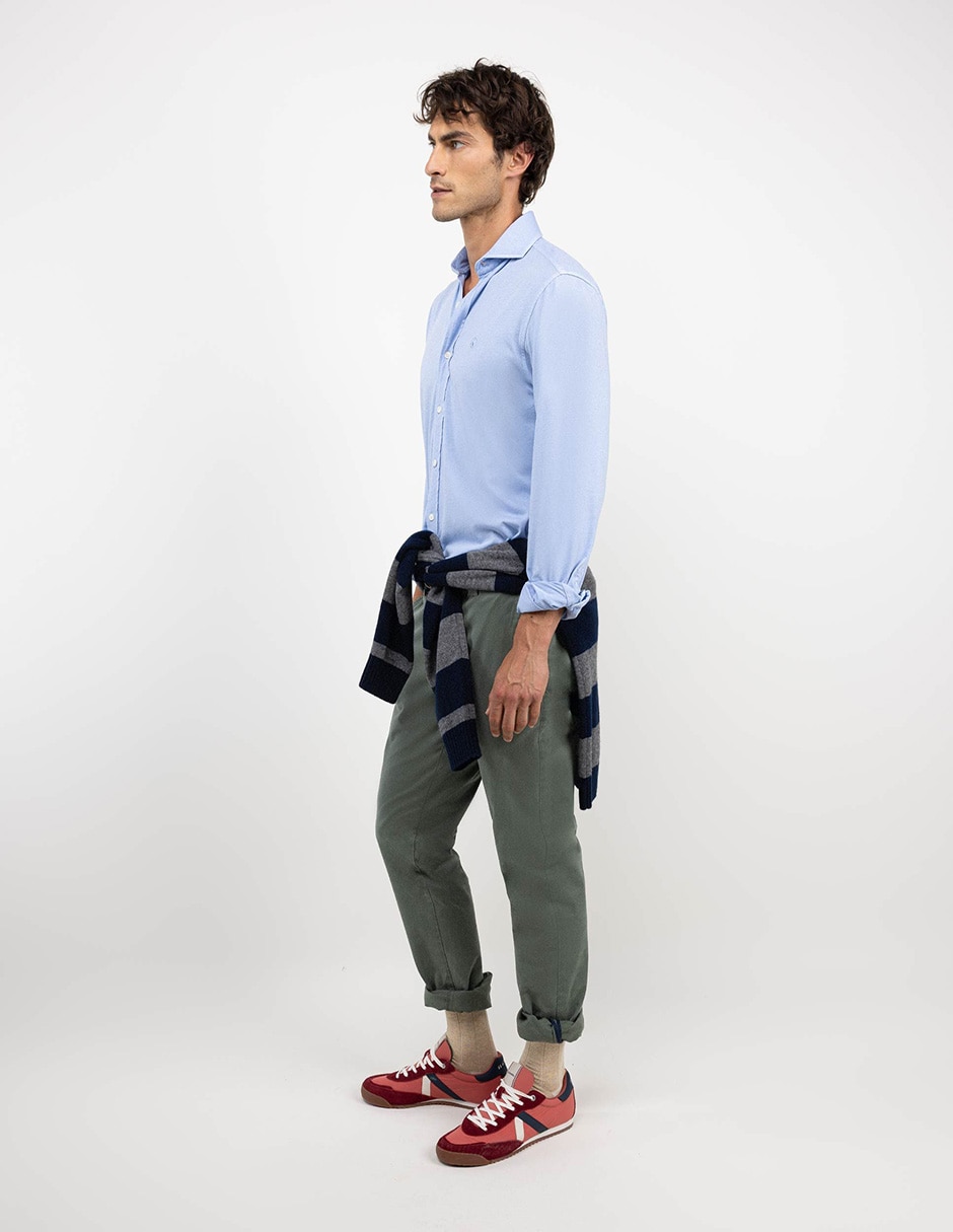 Camisa casual de algodón manga larga para hombre 3