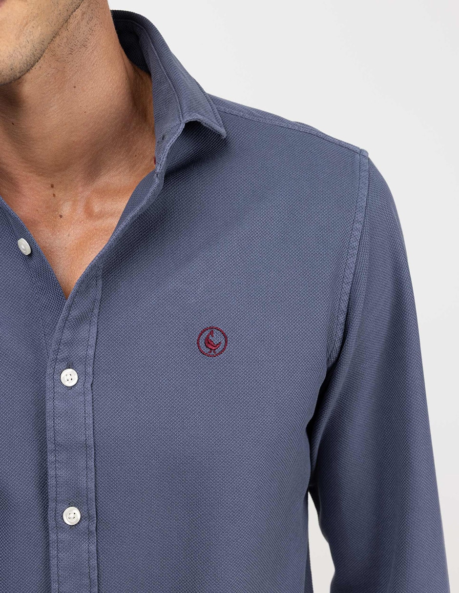 CAMISA EL GANSO 1050W25, M, AZUL MEDIO