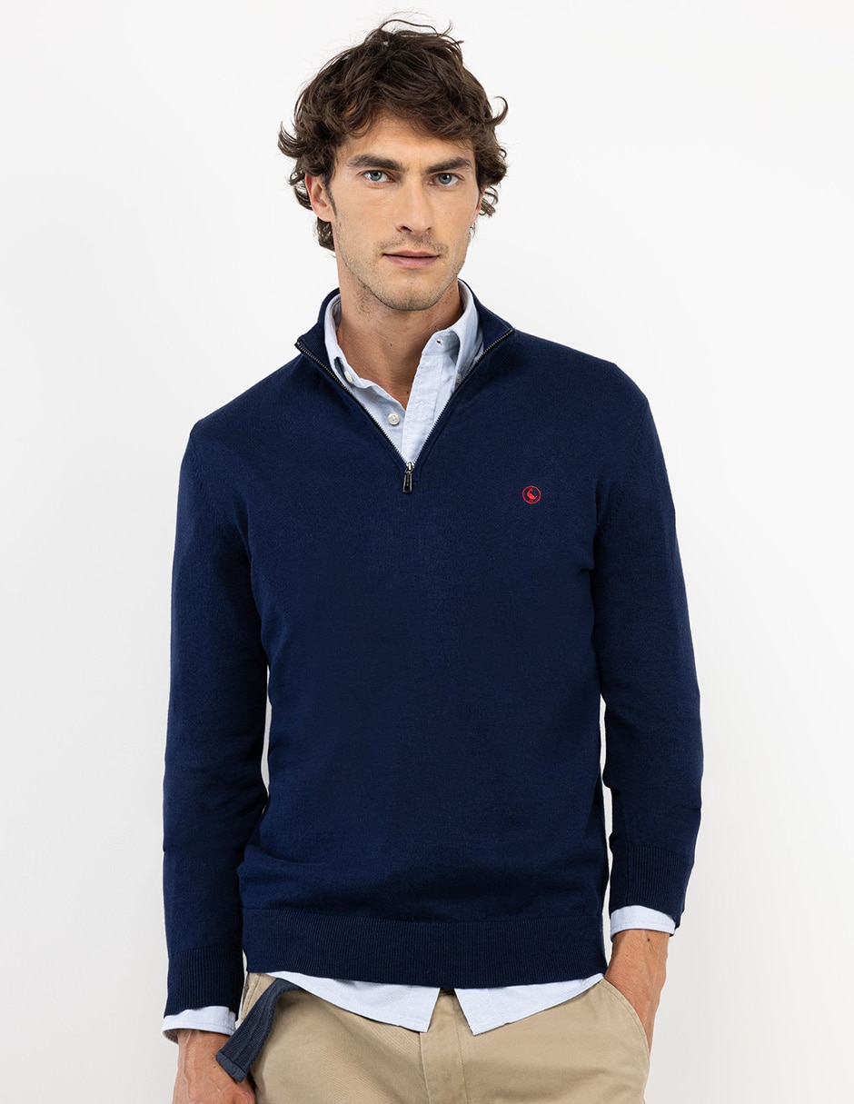 Suéter cuello con cierre para hombre Suéter cuello con cierre para hombre