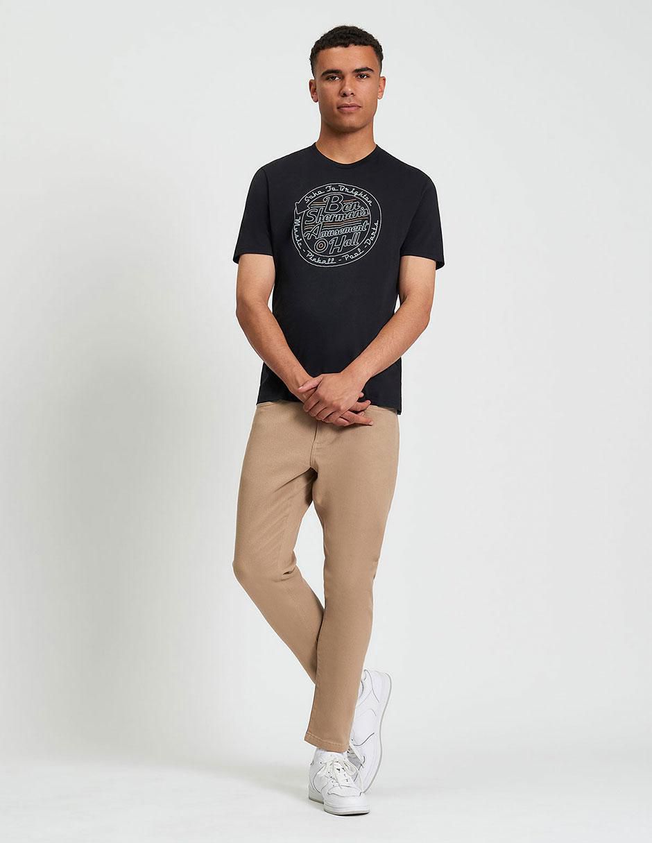 Playera contemporáneo cuello redondo para hombre 4