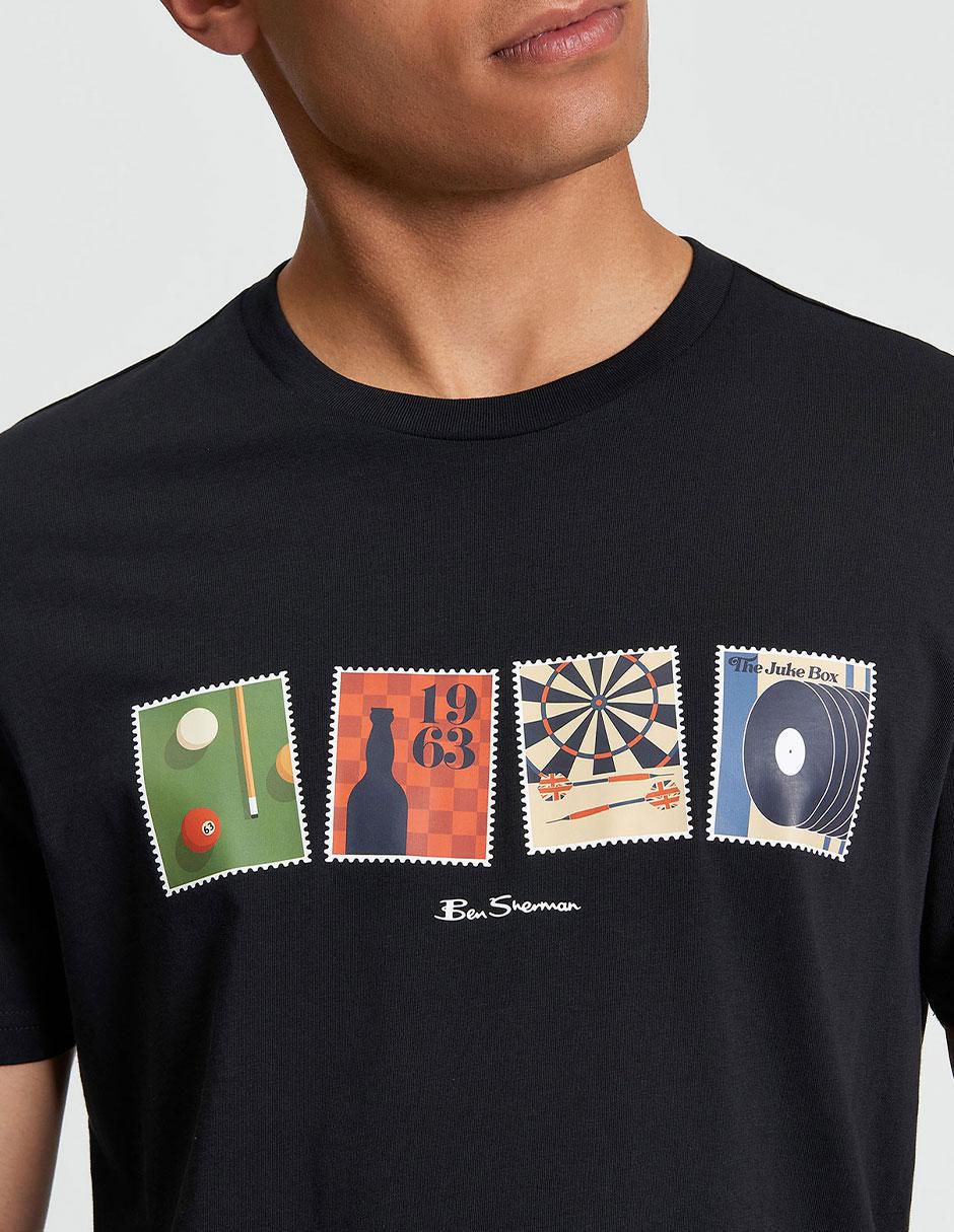 Playera contemporáneo cuello redondo para hombre 3