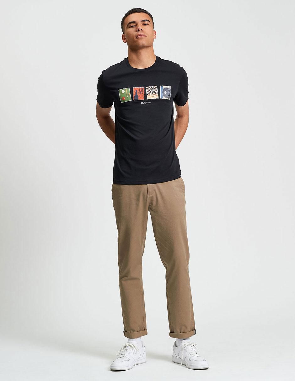 Playera contemporáneo cuello redondo para hombre 4