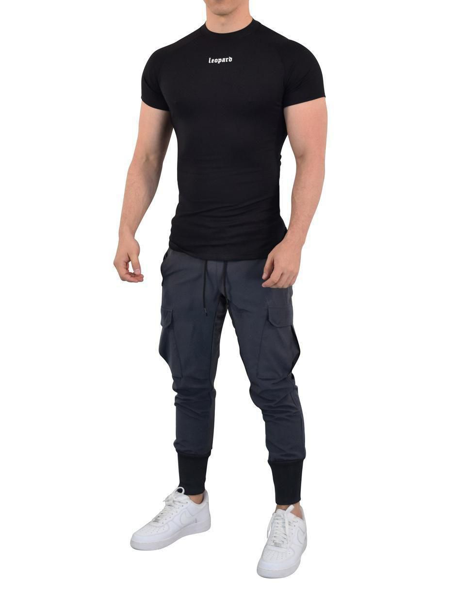 Jogger ajustado john leopard no aplica pain into power "estampado" liso con bolsillos "para hombre"