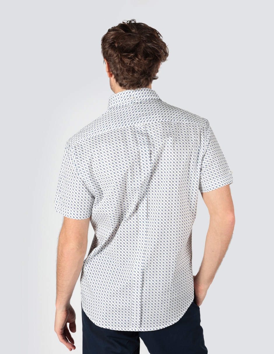 Camisa business casual de algodón manga corta para hombre 2