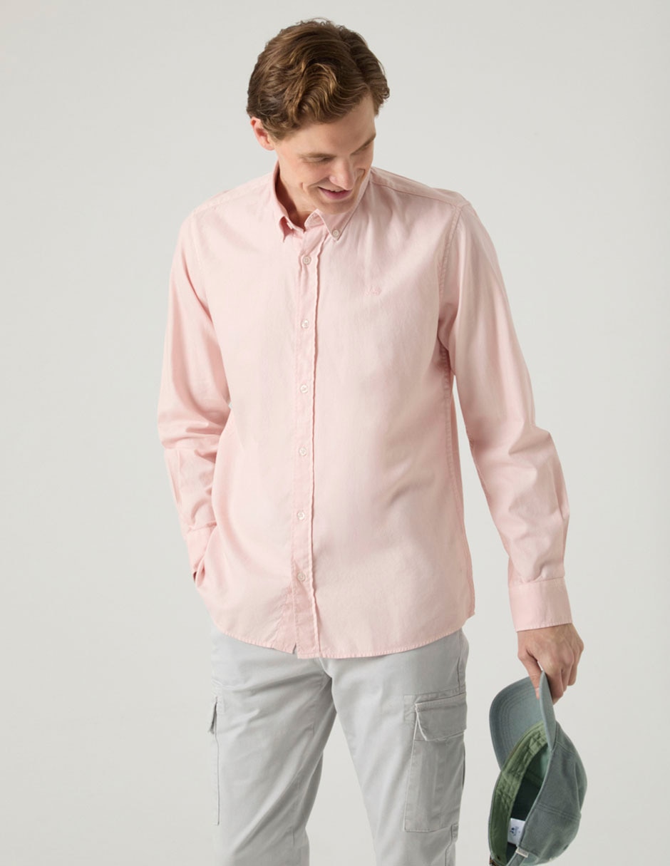 Camisa casual de algodón manga larga para hombre 2