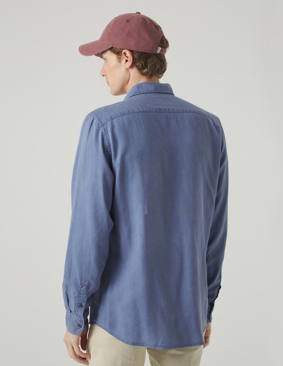 Camisa casual de lino manga larga para hombre 4
