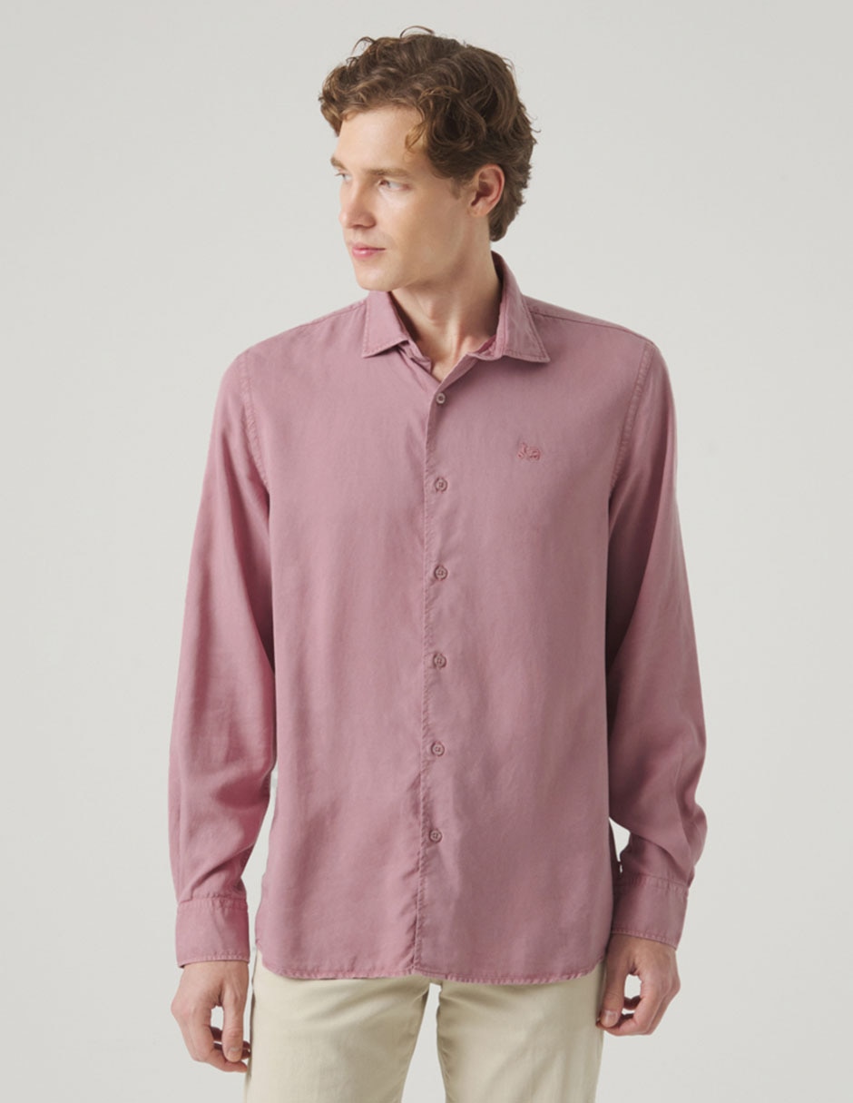 Camisa casual de lino manga larga para hombre 3