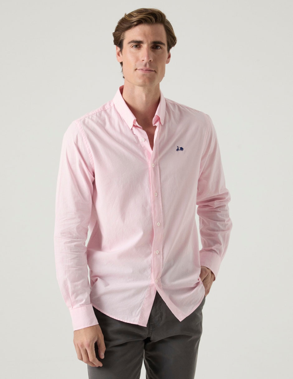 Camisa casual de algodón manga larga para hombre 2