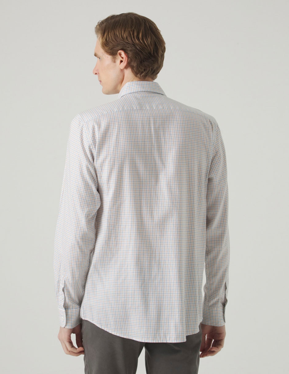 Camisa casual de algodón manga larga para hombre 4