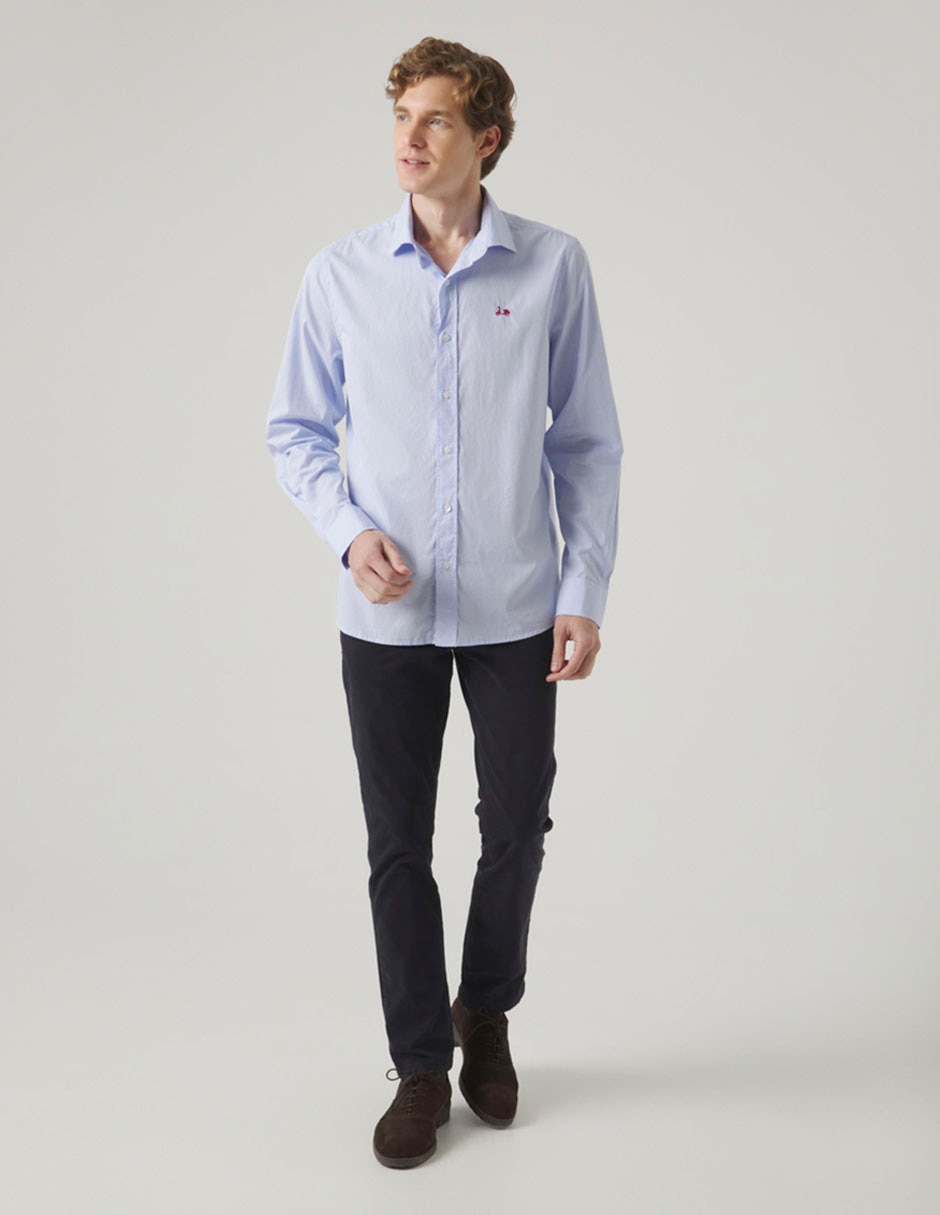 Camisa casual de algodón manga larga para hombre 2
