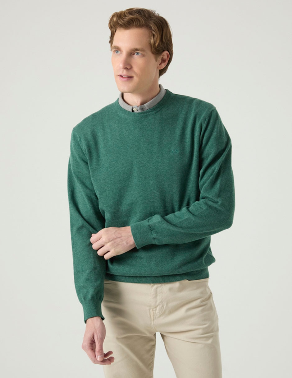 Suéter cuello redondo para hombre