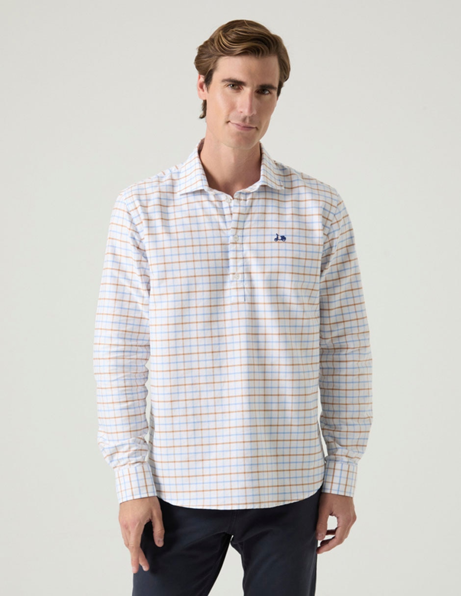 Camisa casual de algodón manga larga para hombre 2