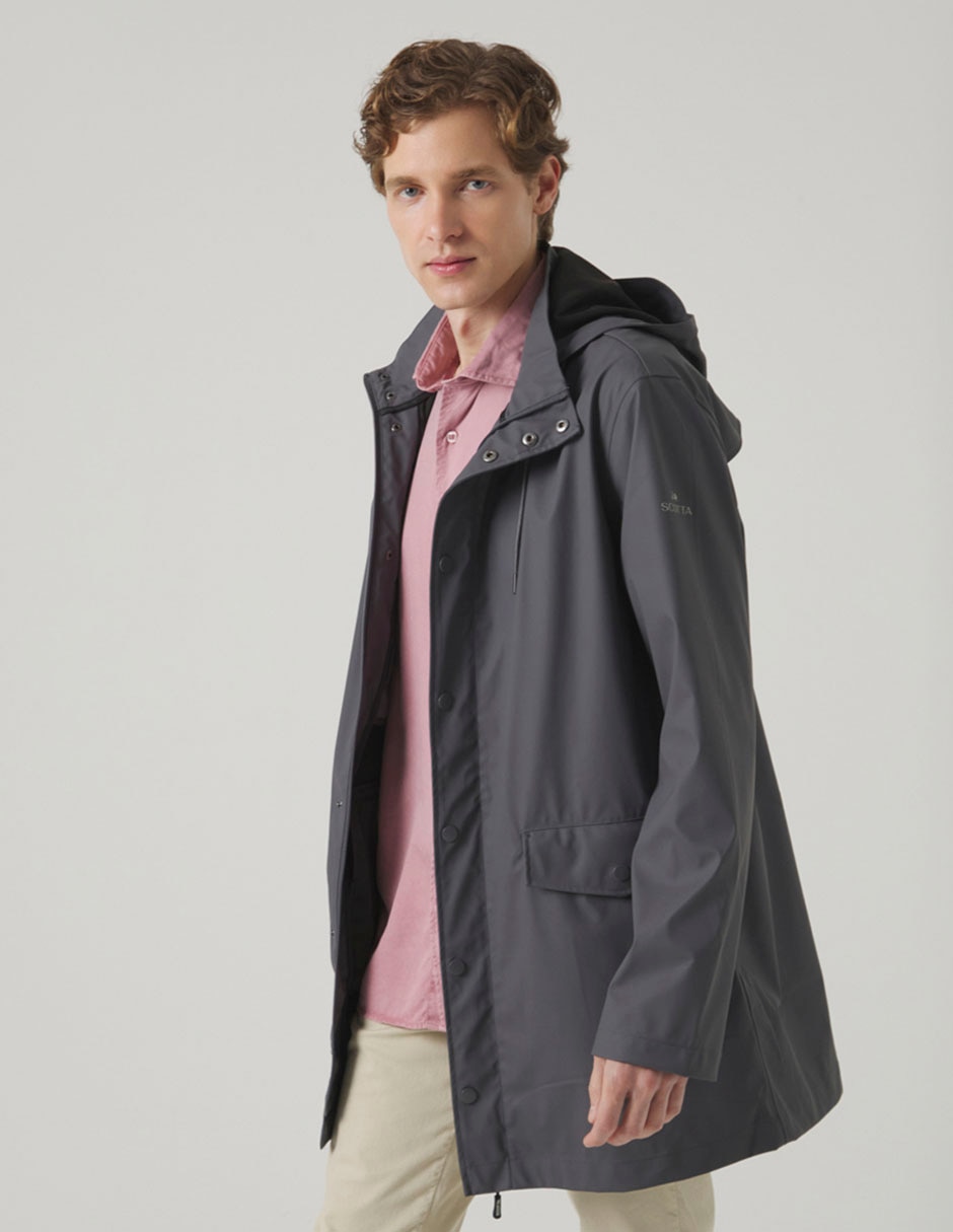 Chamarra parka con capucha para hombre 2