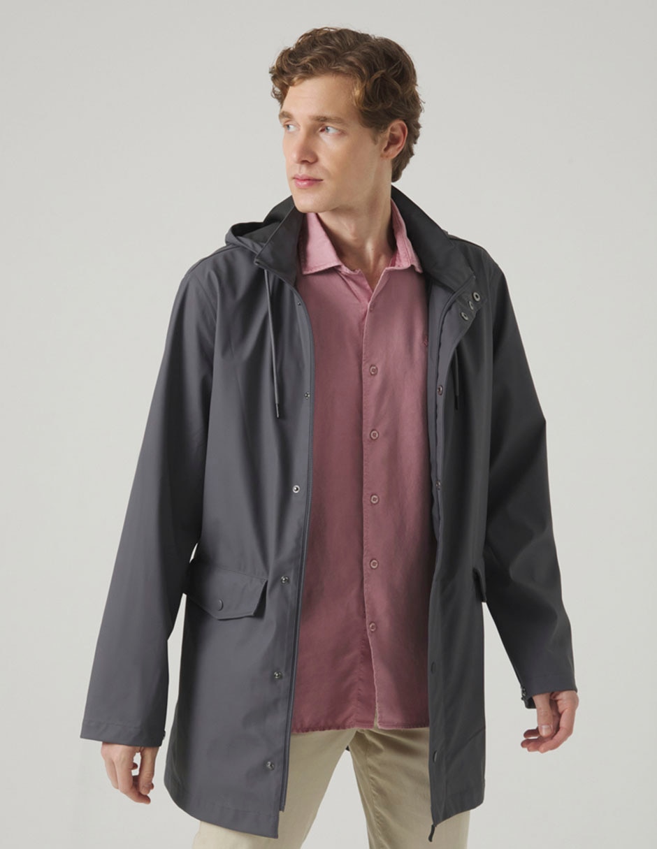 Chamarra parka con capucha para hombre 3