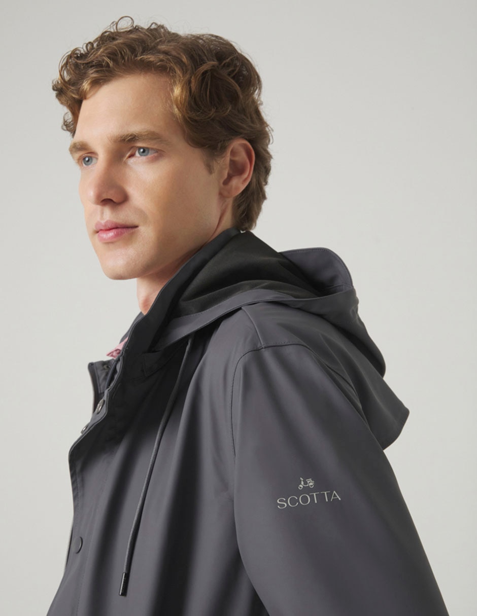 Chamarra parka con capucha para hombre 4