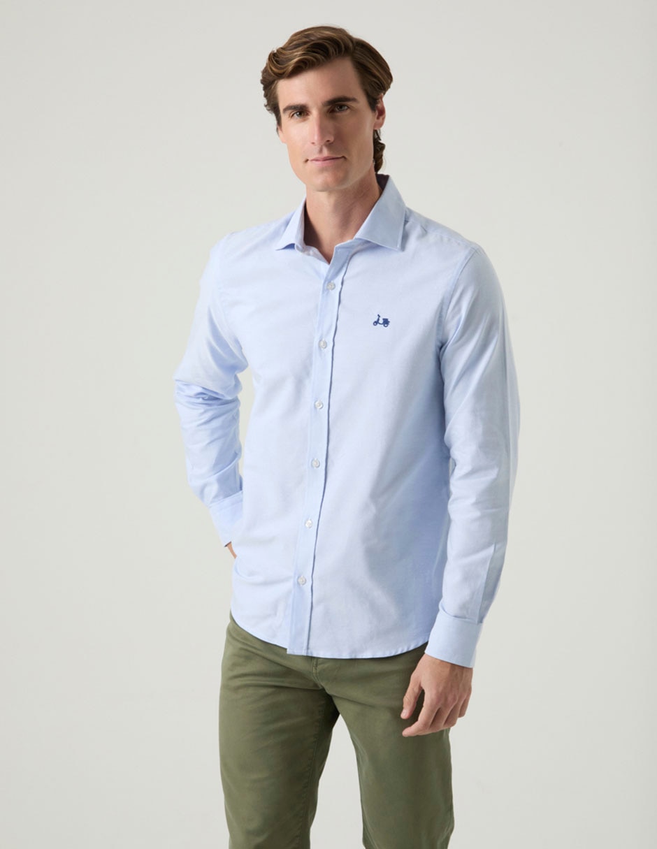 Camisa casual de algodón manga larga para hombre 2