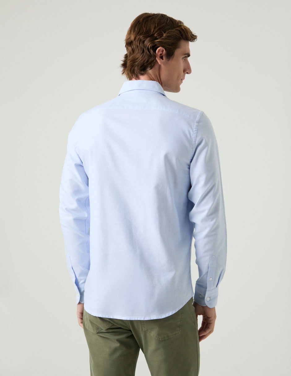 Camisa casual de algodón manga larga para hombre 4