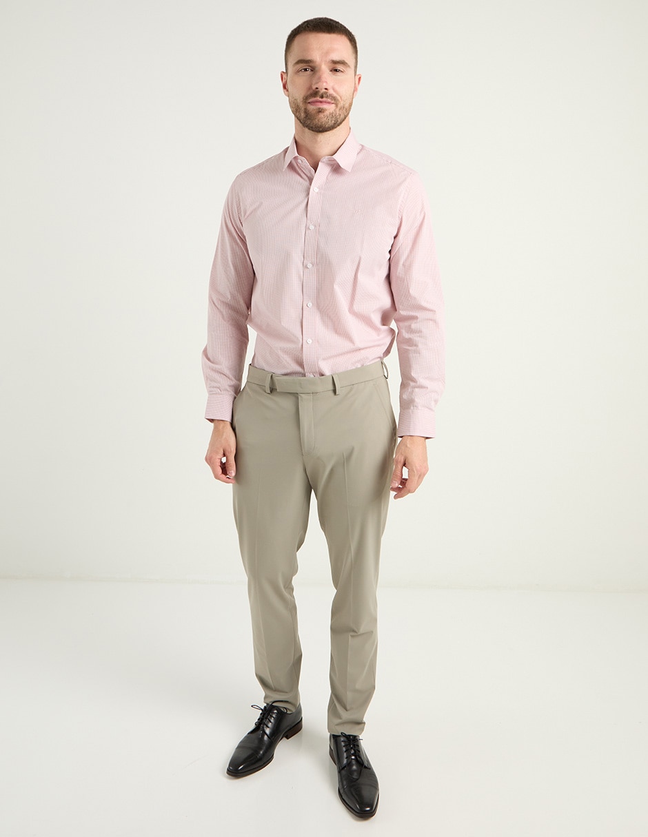 Camisa business casual de algodón manga larga para hombre 2