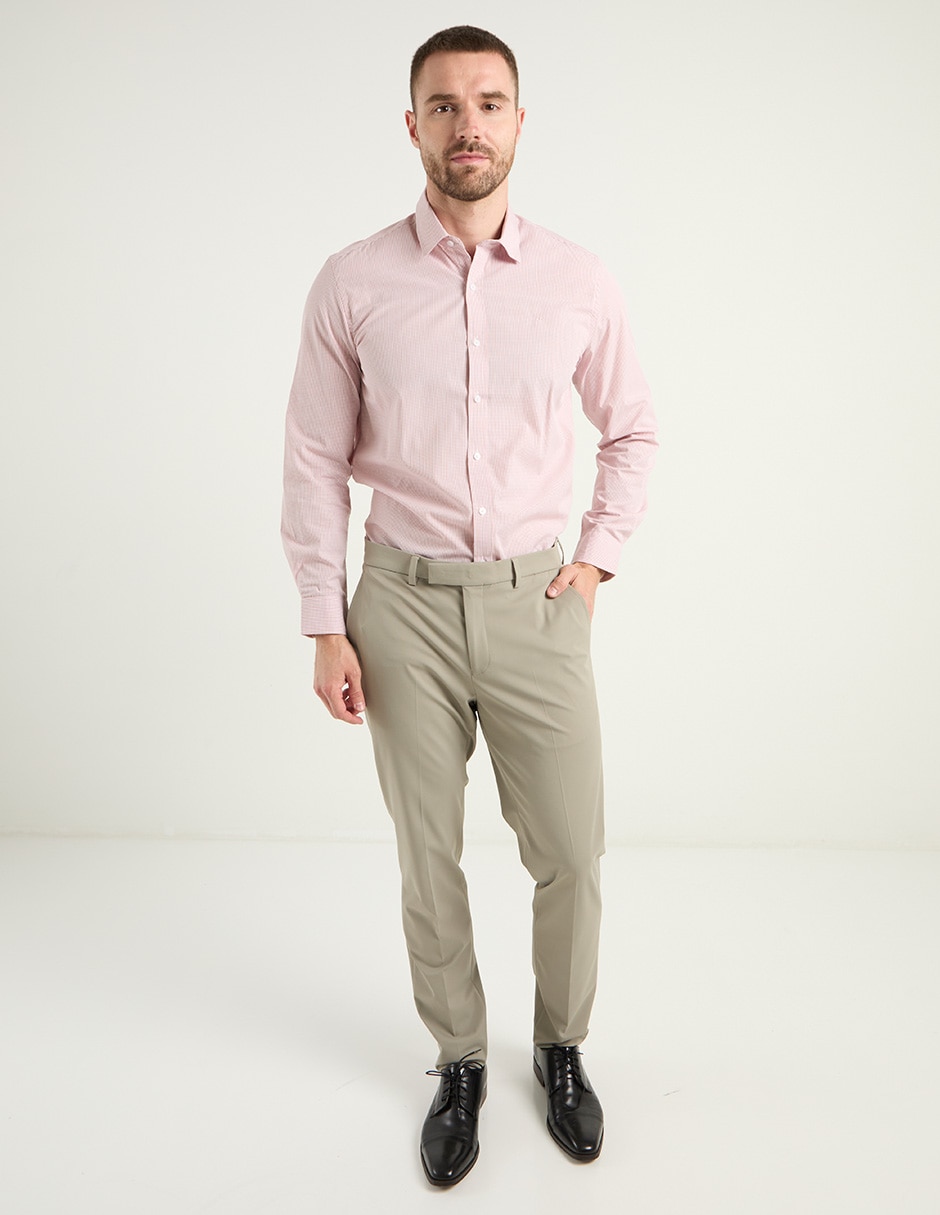Camisa business casual de algodón manga larga para hombre 3