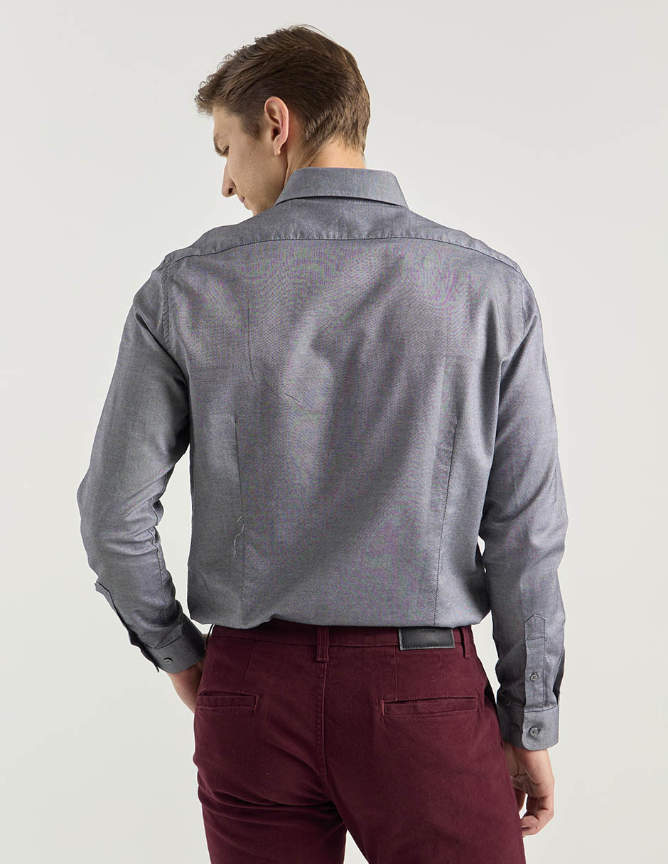 Camisa casual manga larga para hombre 2