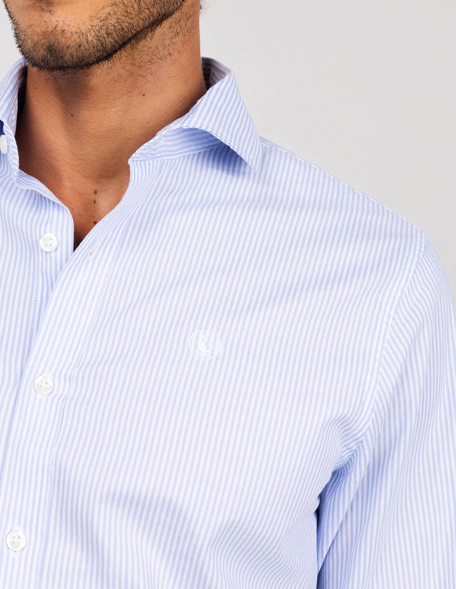 Camisa casual de algodón manga larga para hombre 2