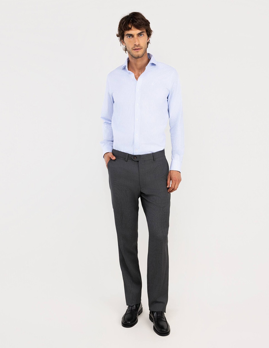 Camisa casual de algodón manga larga para hombre 5